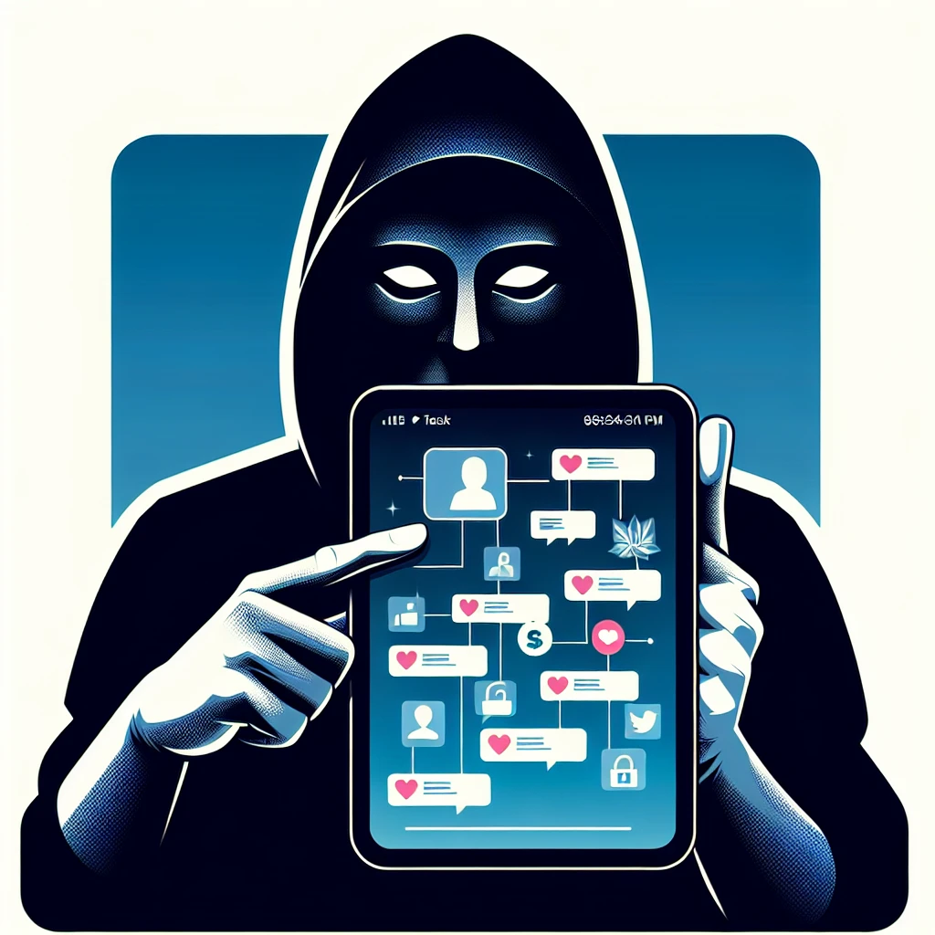 "Usuário navegando no Instagram de forma anônima com interface do aplicativo em destaque, ilustrando como interagir na plataforma sem revelar identidade."