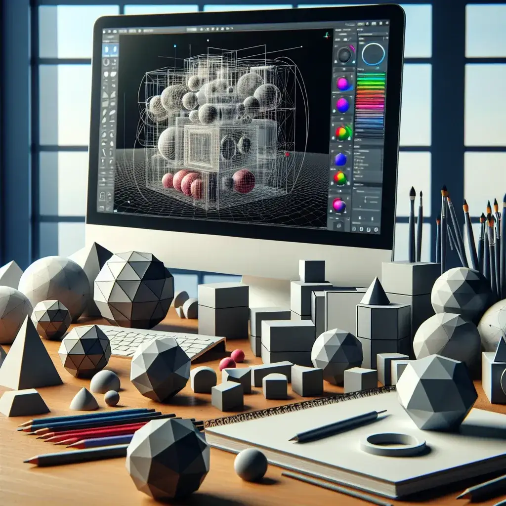 "Imagem de ferramentas de software para converter modelos 3D em diferentes formatos, destacando interfaces e funcionalidades, em um artigo sobre conversão de modelos 3D."